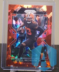2021 Panini Prizm Red Cracked Ice Prizm ODELL BECKHAM JR SP #261